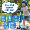 Gotrax KS3 Kick Scooter with Seat, 3 Wheels for Kids Age 2+, Gifts