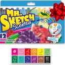 Mr. Sketch Scented Markers, Chisel Tip, Assorted Colors, 12 Count