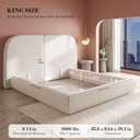 YITAHOME King Size Bed Frame,Soft Cloud Bed with Footboard, Rounded Corners
