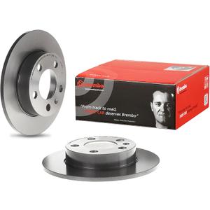 Brembo 08.7165.1X Xtra UV Coated solid drilled Rear Brake Rotor AUDI/SEAT/SKODA/SKODA (SVW)/VW/VW (FAW)/VW (SVW)/ZHONGHUA (BRILLIANCE) OE# 1J0615601N