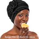 4 Pieces Cotton Chemo Turbans Headwear Beanie for Women Soft Head scarf Cap Elastic Chemo Hats Covers Wraps for Cancer Patient Hair Loss