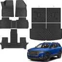 KARPAL Floor Mats for 2017-2023 GMC Acadia 6 Seats Captain Chairs, Custom Fit All Weather TPE Floor Liners Full Set Protection Car Accessories, Front & 2nd & 3rd Row & Cargo Liner