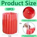 Adnee 10 Pack Wall of Water Plant Covers-17 x 18.3 Inch Water Wall Plant Protector for Tomato Plants- Early Season Insulating Plant Protective Cover for Winter Frost Protection(Red)