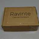 Ravinte 50 Pack 25 Pairs Semi-Overlay 1/2 inch Self-Closing Face Frame Cabinet Hinges Matte Black Half Wrap-Around Kitchen Cabinet Door Hinges Face Mount Cabinet Hardware