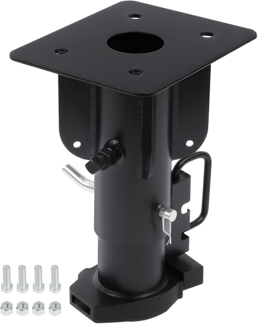 5th Wheel to Gooseneck Adapter, Adjustable 17" Hitch Converter with 2-5/16" Ball, Heavy-Duty Steel,Towing Adapter Safety Adapters Fits RV Trailer Truck Bed