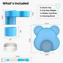 BlueOrigin Car Seat Snack Tray - Travel Tray for Kids Car Seat, Stroller, Booster and Anywhere with a Cup Holder, Toddler Road Trip Essentials Food Plate for Snacks, Toys, Entertainment (Blue)