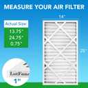 LotFancy 14x25x1 Air Filter MERV 8, 4-Pack, Actual Size: 13.75"x24.75"x0.75", Electrostatic Pleated Furnace & AC Filter, Captures Dust, Pet Hair, Pollen