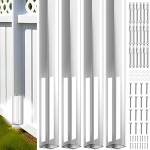 4 Sets 5" X 5" X 48" Vinyl Fence Concrete Post for Newel Posts Mount Tower
Heavy Duty Fence Post, with Mounting Kit, Galvanized Steel, 300 lbs Load Capacity