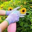 ANDANDA 1/12 Pairs Work Gloves, Strong Grip, Seamless Knit Nylon Nitrile Work Gloves Men Suitable for General Work, Purple