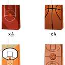 16 PCS Basketball Gift Bags with Handles for Basketball Birthday Party Supplies, Basketball Party Favor Bags Candy Treats Bags, Basketball Goodie Bags for Kids Boys Girls