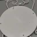 Vintage Outdoor Side Table Round Mosaic Ceramic Tile Top 14" Diameter Metal Plant Stand for Flower Pots Vase Garden Home Porch Pool Indoor Decor Weather Resistant Outside Patio Accent End Furniture, 14" X 14" X 21"