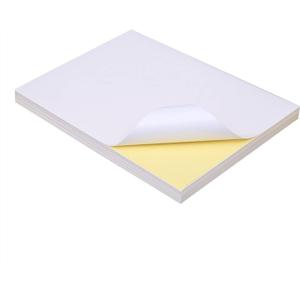 FirstZi 100 Full Sheet Glossy Printable Sticker Paper 8.5x11 Inches Self Adhesive Photo Paper Labels for Laser and Inkjet Printers