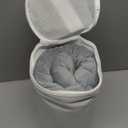 Weighted Lap Blanket 7 lbs for Adults, Luxury Soft Small Weighted Blanket, Compact Portable Weighted Lap Pad for Relaxation, Sleeping, Travel, All-Season Use, Light Grey, 40" x 52"