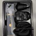 Groin & Body Hair Trimmer for Men - Electric Shaver for Pubic Hair, Chest, Legs - Ball Pubic Groomer, LED Light, Replaceable Ceramic Blade Heads, USB-C Recharge Dock, Waterproof Hygiene Razor (Gold)