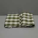 Softalker Checkered Tablecloth Rectangle, Heavy Weight Linen Cotton Gingham Outdoor Table Cloth with Tassel, Washable Wrinkle Free Buffalo Plaid Table Cover for Dining/Party/Home - 55 x 120 Inch, Sage