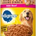 Pedigree Meaty Ground Dinner with Chopped Beef Canned Dog Food, 22 Ounce cans BB 03/19/27