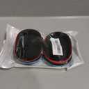 MOLOVA for Earbuds Carrying Case, 2Pack, Red+Blue Small Oval Storage Cases, Portable Storage Earbud Pouch Bag for Earbuds, in-Ear Headphones, Earphones, Headsets, USB Charging Cable