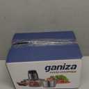 GANIZA Food Processors, Electric Food Chopper with Meat Grinder & Vegetable Chopper - 2 Bowls (8 Cup+8 Cup) with Powerful 450W Copper Motor - Includes 2 Sets of Bi-Level Blades for Fruits/Meat/Nuts (Black)