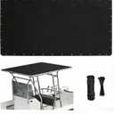 1200D T Top Canvas Replacement for Center Console, Fits 61" x 44", Black | Heavy Duty Waterproof T Top Canvas with Storage Bag,Durable Marine-Grade Fabric for T-Top Protection