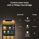 Philips Hue White Ambiance BR30 LED Smart Bulbs (Bluetooth Compatible), Compatible with Alexa, Google Assistant, and Apple HomeKit, 2-Pack