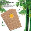 NETEHA Natural Bamboo Placemat-12 Pack- Set of Wooden Square Placemats, Suitable for Non-Slip and Resistant Bamboo Table Placemats in Restaurants and Kitchen