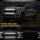 Dual 36.6" DRL LED Grille Lights Kit for 2017-2022 Ford F-250 Super Duty Front Grill Accent Light Bar Position Marker Grill Lights for Ford F250 Platinum XL XLT Lariat Limited King Ranch