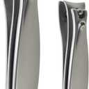 Made in Solingen, Germany  APEXAY Professional Nail Clippers Set, Premium Fingernail & Toenail Cutter for Men & Women, Heavy Duty, Surgical Stainless Steel, Sharp, Durable, for Thick Nails, Trim Easy (Gray)