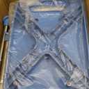 Medhelp Upgraded Folding Shower Chair, Stainless Steel Foldable Shower Seat for Inside Bathtub, Lightweight & Portable Travel Shower Stool, Anti-Slip Feet Bath Chair for Elderly, Disabled, Injured