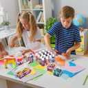 Sorbus 6-Piece Art Supply Storage Organizer Stackable Craft Storage with Hinged Lids Art, Yarn, Ribbon, Bead Organizers