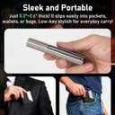 2 Packs Leather Stainless Steel Container for Zyn | Nicotine Pouches | Caffeine Pouches, Discreet Pouch Case with Magnetic Closure, Lock in Freshness & Flavor, Holiday Gifts, Black and Grey