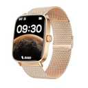 TOOBUR Smart Watch for Women, Android and iOS Phones Compatible, Fitness Running Tracker, Step Counter Smartwatch, Sleep/ Heart Rate Health Monitor, Answer/ Make Calls, IP68 Waterproof, Gold
