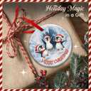 2 x Penguin Celebrate Christmas Ornament 2025  Funny Penguin Family Ornament, Snowflake Winter Holiday Tree Decoration  Xmas Tree Hanging Decor, Mery Ideas for Family, Friends