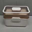 Portable 3-Layer Medicine Storage Box with Detachable Travel Pill Case, Expandable Medical Organizer for Home & Travel (White, 11.2 * 8.3 * 6.7'')