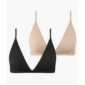 INIBUD Bralette for Women Removable Padded Bra Yoga Seamless V Neck Triangle Adjustable Straps Wireless ,Size M