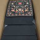 OJIA Floral Stair Treads Non-Slip Stair Runner for Wooden Steps Indoor 15PCS 30"x8" Carpet Stair Treads Stair Mats Staircase Step Treads for Kids, Elders and Dogs, Stair Covers, Black