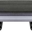 The Original STEP Exercise Step Platform, Health Club Size Stepper for Exercise at Home with 4 Stackable Risers for Height Adjustments (Grey)