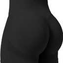 YEOREO Professional Women Workout Shorts 3.6" Scrunch Shorts Seamless High Waisted Contour Gym Yoga Biker Shorts (Medium, Black)