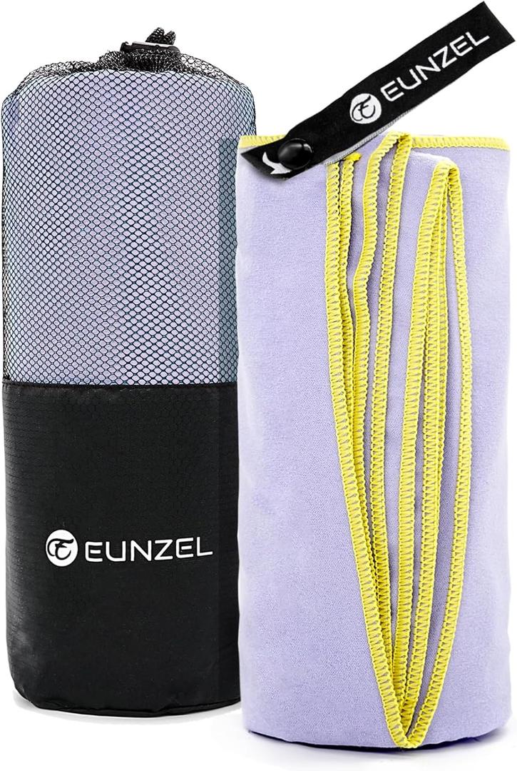Eunzel Quick Dry Camping Towel, Microfiber Travel Towel Super Absorbent Fast Drying Towel for Camping, Beach, Gym, Backpacking, Yoga & Swimming(30" x 60", Taro Purple) (30.00" x 60.00")