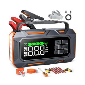 14-in-1 Car Jump Starter, 7000A Jump Starter Jump Box (All Gas 12L Diesel), Jumper Cables Jumper Starter Portable with Air Compressor 160PSI, Car Roadside Emergency Kit, Tow Rope, Gloves, Lights