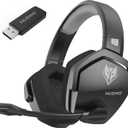 NUBWO Wireless Gaming Headset with Mic for Ps5 Ps4 PC, Zero Interference, 100-Hour Battery All-Day Play, 23ms Sync for Fortnite & Call of Duty/FPS Gamers, Triple Mode All Devices Compatible - New