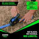 Rhino USA Retractable Ratchet Straps (4-Pack) - 1 Inch x 10 Feet (1,209lb Break Strength) - Auto Self Retracting Tie Down Straps for Truck, Cargo Trailer, Motorcycle, ATV, UTV - Blue