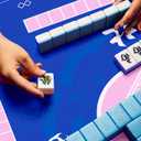 2 x Mahjong Mat for Table,Mahjong Table Mat,Noise Reduction Non-Slip 31.5 * 31.5 Inch Mah Jong Mat for Table,Mahjong Gifts,Mahjong Accessories,Aslo for Card Games/Tile Games/Dominoes