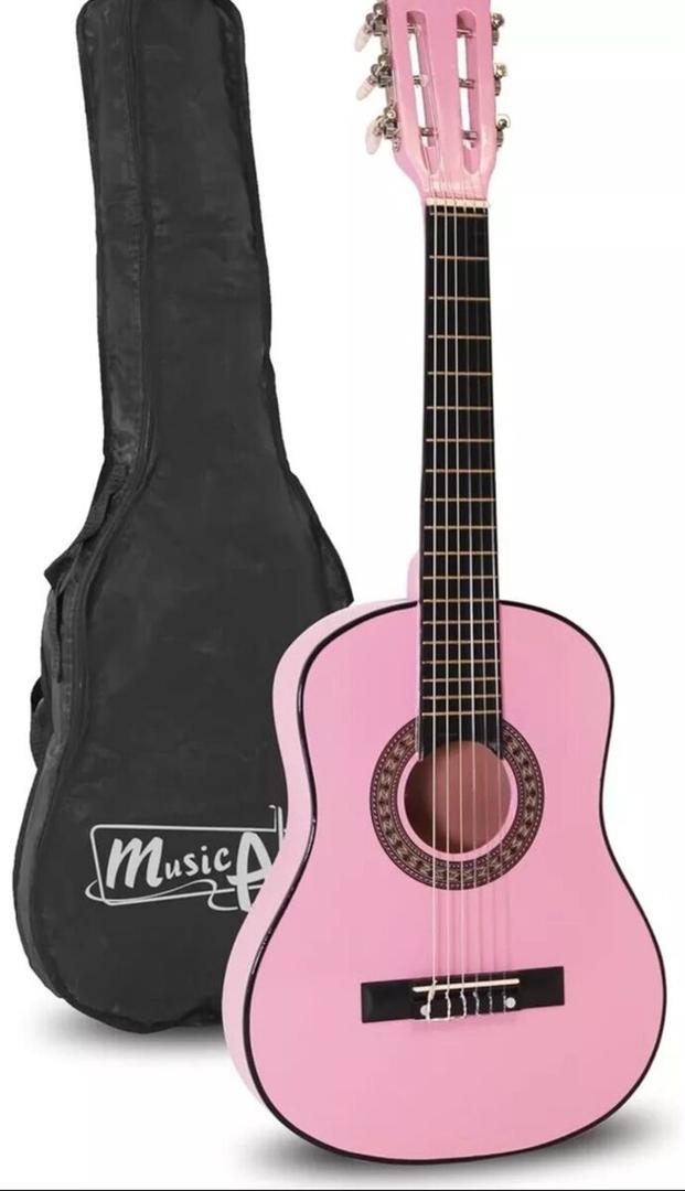 Music Alley MA-51 Classical Acoustic Guitar Kids and Junior Pink, Half Size