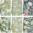 TecUnite 6 Pcs Vintage Floral Kitchen Towels Set Retro Flower Dish Towels Absorbent Decorative Colorful Tea Hand Towel for Cleaning Drying Wiping Task Women Mom Housewarming Gifts Decor