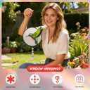 Stained Glass Suncatcher Window Hangings, 7 Inch Round Sun Catchers Glass Art with Crystal Prism, Handmade Hummingbird Designs for Home Decor or Gifts