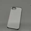 Nvollnoe for iPhone 17e Case, iPhone 16e Case with Card Holder Dual Layer Heavy Duty Protective Hidden Card Slot Slim Wallet Cover for iPhone 16e/17e 6.1''(White)