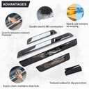 Door Sill Protectors, Door sill Scratch Protection for Car Trim Limited, Entry Guards Door sill Protector (Width 1.97" Black, 4PC)