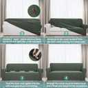 YEMYHOM Couch Cover Latest Jacquard Design High Stretch Sofa Covers for 2 Cushion Couch, Pet Dog Cat Proof Loveseat Slipcover Non Slip Magic Elastic Furniture Protector (Loveseat, Army Green)
