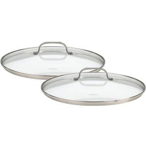 Cuisinart 71-2228CG Chef's Classic Stainless 2-Piece Glass Lid Set,9" & 11" Glass covers