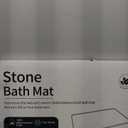 Stone Bath Mat Diatomaceous Earth Shower Mat Non-Slip Super Absorbent Diatomite Stone Mats for Bathroom Floor/Ktichen Cuonter Quick-Drying Easy to Clean (24''*16''White)